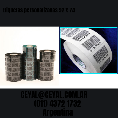 Etiquetas personalizadas 92 x 74