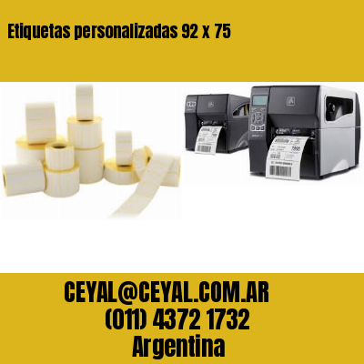 Etiquetas personalizadas 92 x 75