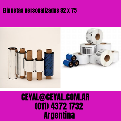 Etiquetas personalizadas 92 x 75