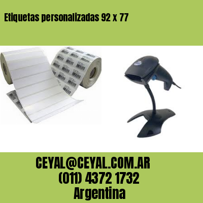 Etiquetas personalizadas 92 x 77