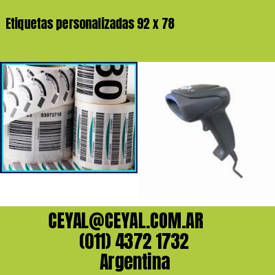 Etiquetas personalizadas 92 x 78