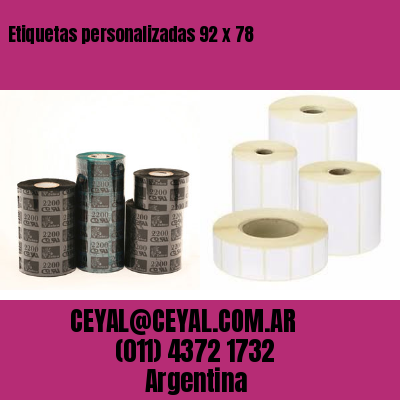 Etiquetas personalizadas 92 x 78