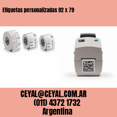 Etiquetas personalizadas 92 x 79