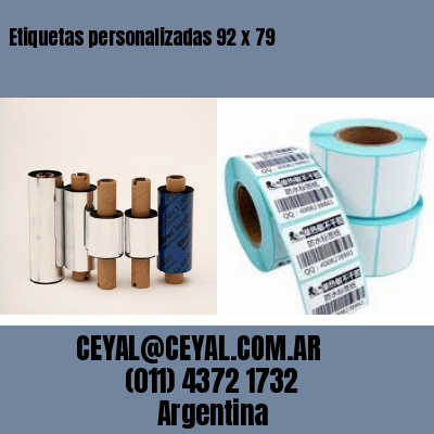Etiquetas personalizadas 92 x 79