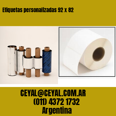 Etiquetas personalizadas 92 x 82