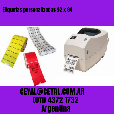 Etiquetas personalizadas 92 x 84