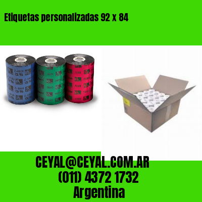 Etiquetas personalizadas 92 x 84