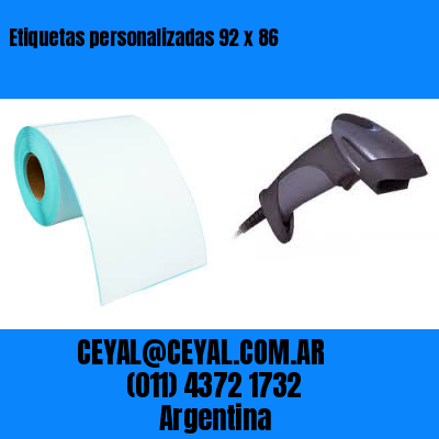 Etiquetas personalizadas 92 x 86