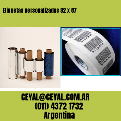 Etiquetas personalizadas 92 x 87