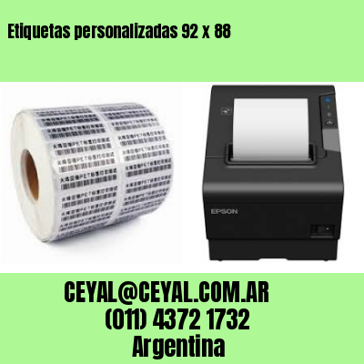 Etiquetas personalizadas 92 x 88