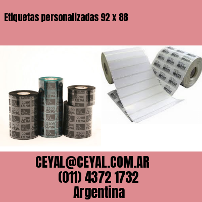 Etiquetas personalizadas 92 x 88
