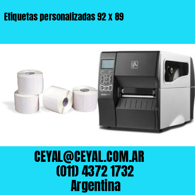 Etiquetas personalizadas 92 x 89