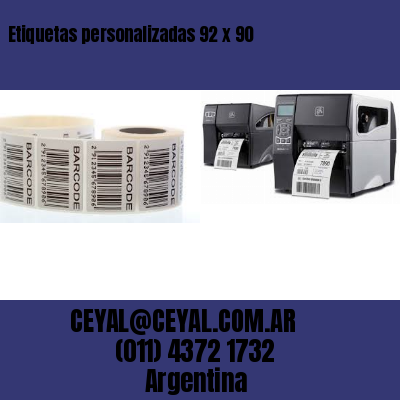 Etiquetas personalizadas 92 x 90