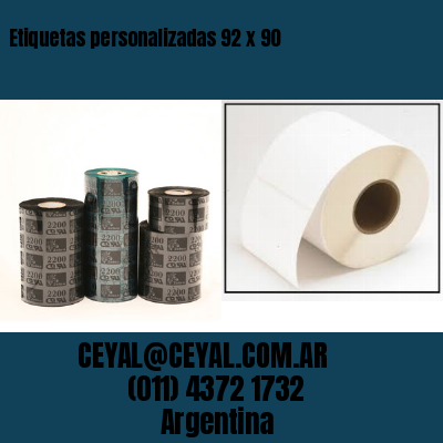 Etiquetas personalizadas 92 x 90
