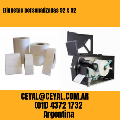 Etiquetas personalizadas 92 x 92