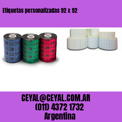 Etiquetas personalizadas 92 x 92