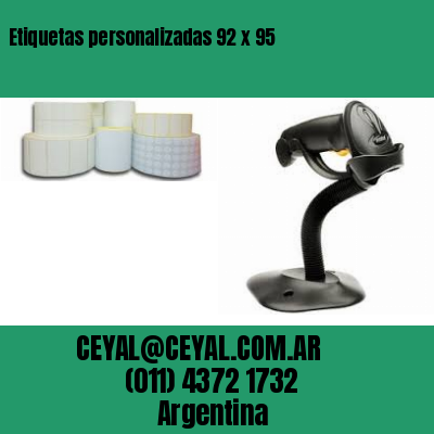 Etiquetas personalizadas 92 x 95