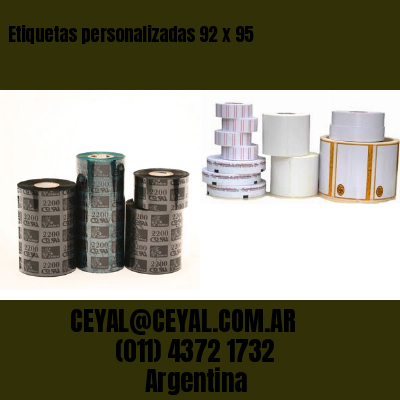Etiquetas personalizadas 92 x 95