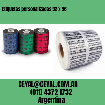 Etiquetas personalizadas 92 x 96