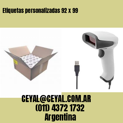 Etiquetas personalizadas 92 x 99