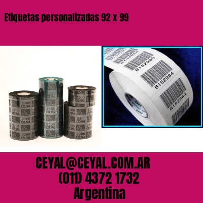 Etiquetas personalizadas 92 x 99
