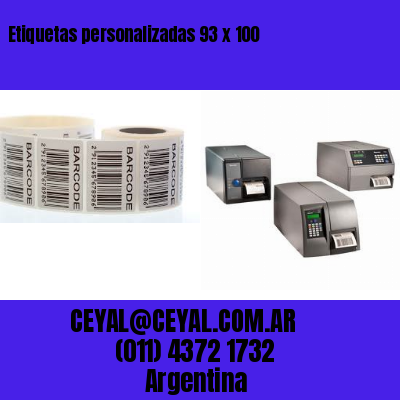 Etiquetas personalizadas 93 x 100