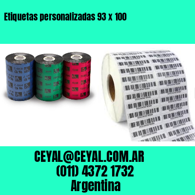 Etiquetas personalizadas 93 x 100