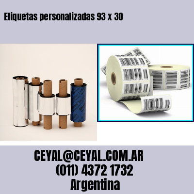 Etiquetas personalizadas 93 x 30