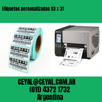 Etiquetas personalizadas 93 x 31