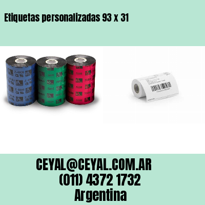 Etiquetas personalizadas 93 x 31