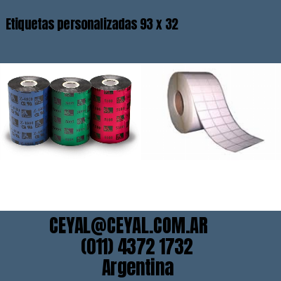 Etiquetas personalizadas 93 x 32