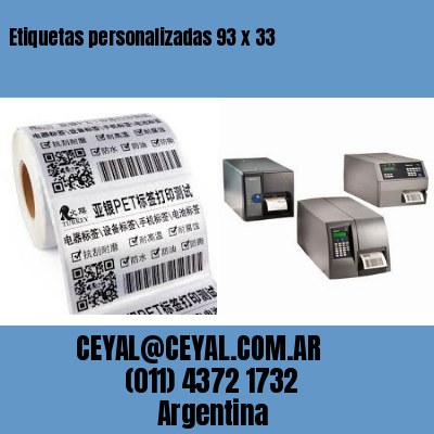 Etiquetas personalizadas 93 x 33
