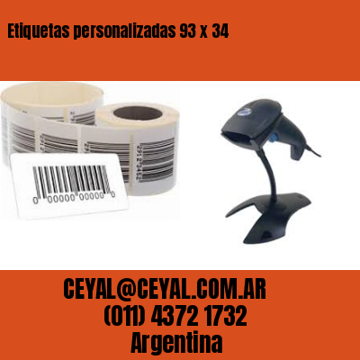 Etiquetas personalizadas 93 x 34