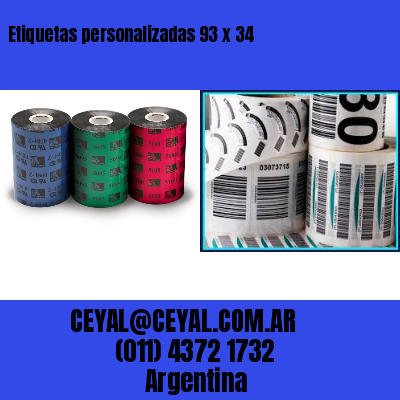 Etiquetas personalizadas 93 x 34