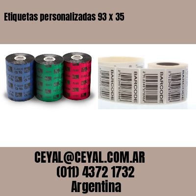 Etiquetas personalizadas 93 x 35