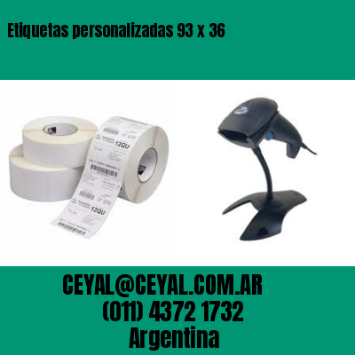Etiquetas personalizadas 93 x 36