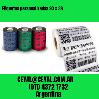 Etiquetas personalizadas 93 x 36