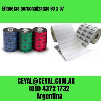Etiquetas personalizadas 93 x 37