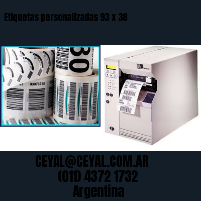 Etiquetas personalizadas 93 x 38