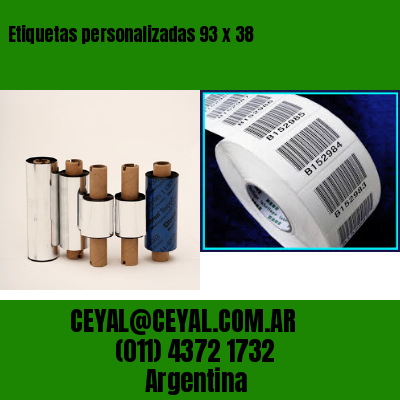 Etiquetas personalizadas 93 x 38
