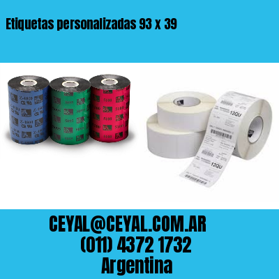 Etiquetas personalizadas 93 x 39