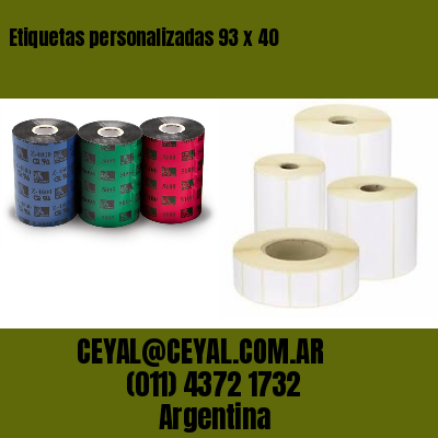 Etiquetas personalizadas 93 x 40
