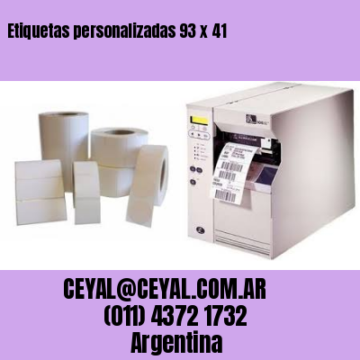 Etiquetas personalizadas 93 x 41