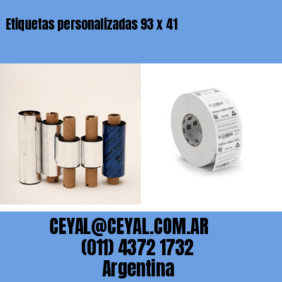 Etiquetas personalizadas 93 x 41