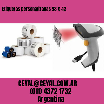 Etiquetas personalizadas 93 x 42