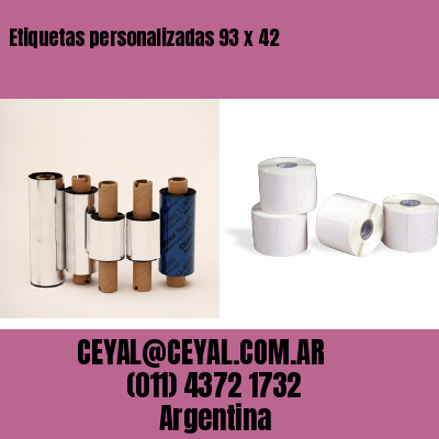 Etiquetas personalizadas 93 x 42
