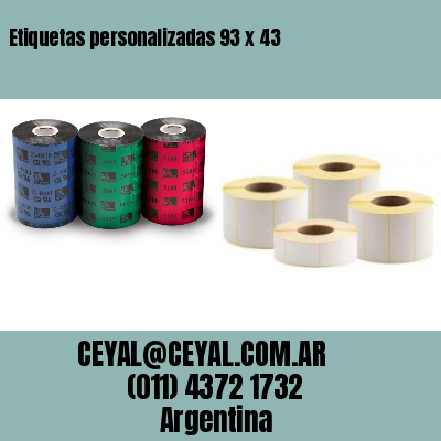 Etiquetas personalizadas 93 x 43
