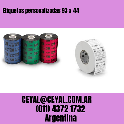 Etiquetas personalizadas 93 x 44