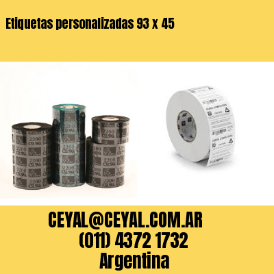 Etiquetas personalizadas 93 x 45