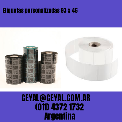 Etiquetas personalizadas 93 x 46